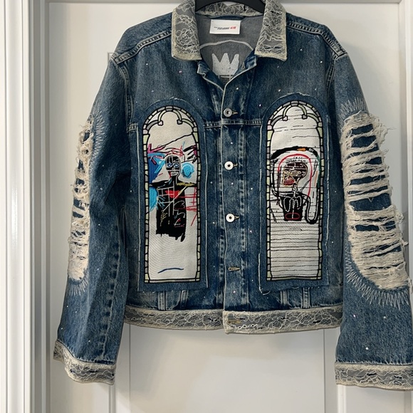 Hm basquiat regular fit denim jacket small - Picture 7 of 10